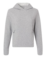 North End Women's Spirit Textured Hooded Pullover. NE729W - Platinum Heather