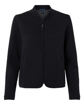 Devon & Jones Women's Berkeley Textured Full-Zip Jacket. DG740W - Black