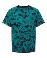 Colortone Youth Crystal Wash T-Shirt. 1390Y - Crystal Teal/ Black