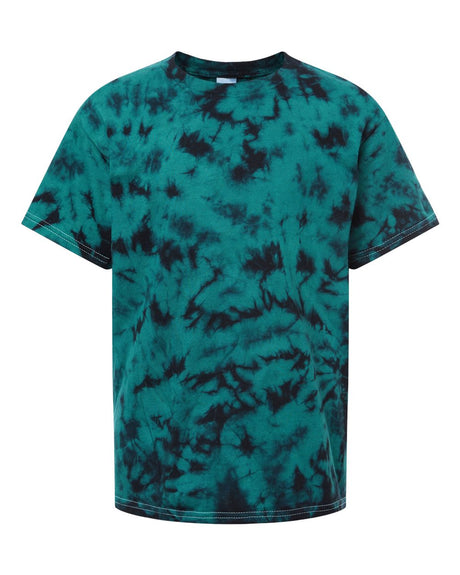 Colortone Youth Crystal Wash T-Shirt. 1390Y - Crystal Teal/ Black