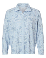 HUK Men's Airweight KC Printed Quarter-Zip Pullover. H1200720 - Sky