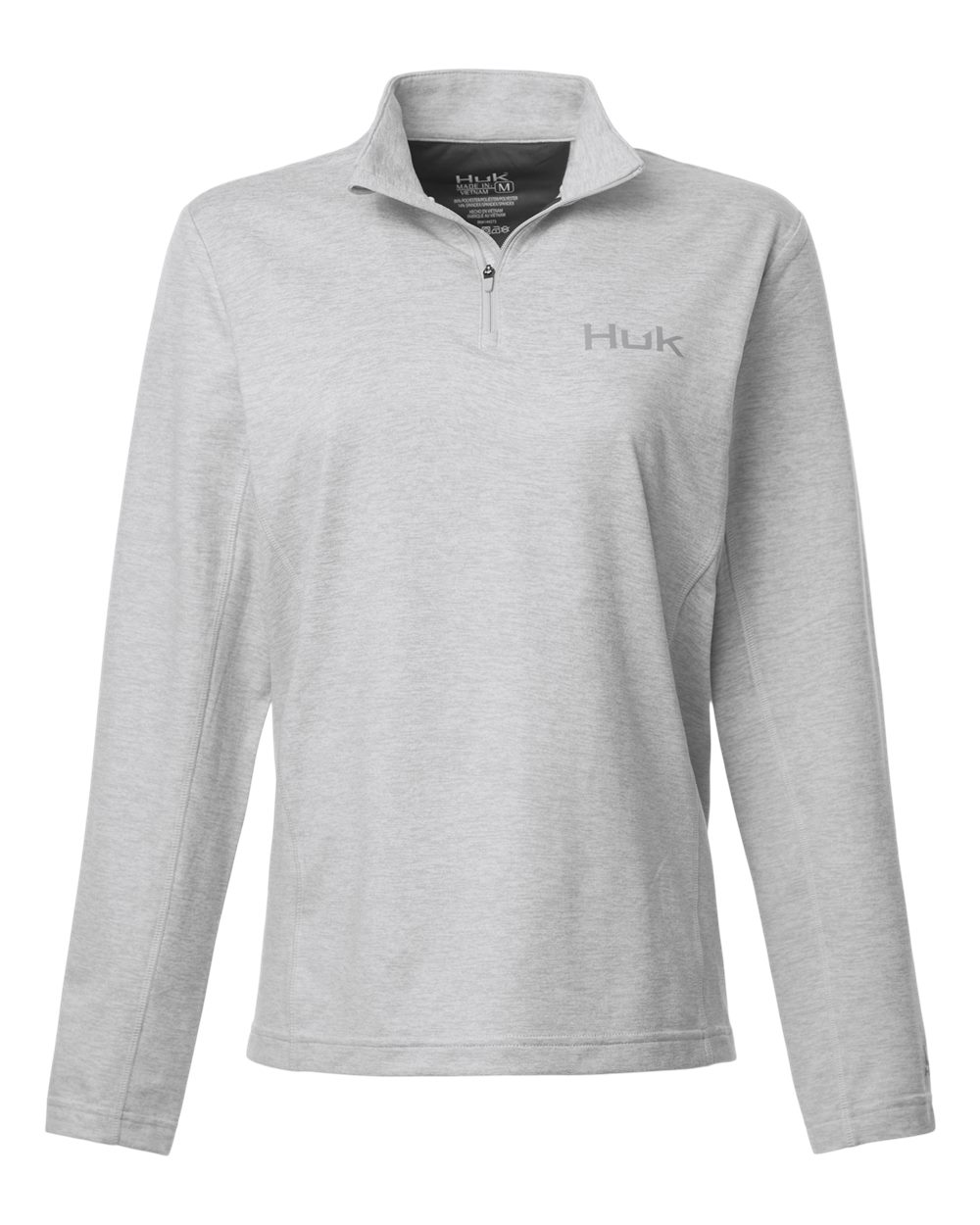 HUK Women's Coldfront+ Quarter-Zip Pullover. H6130024 - Harbor Mist Heather