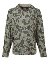 HUK Women's Coldfront+ KC Print Hooded Sweatshirt. H6130037 - Volcanic Ash