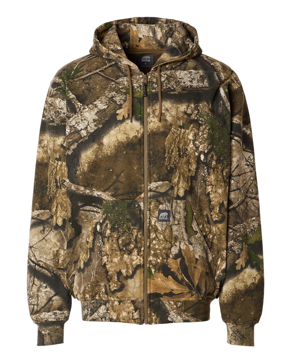 Berne Apparel Men's Heritage Thermal Lined Hooded Sweatshirt. SZ101 - Realtree Apx