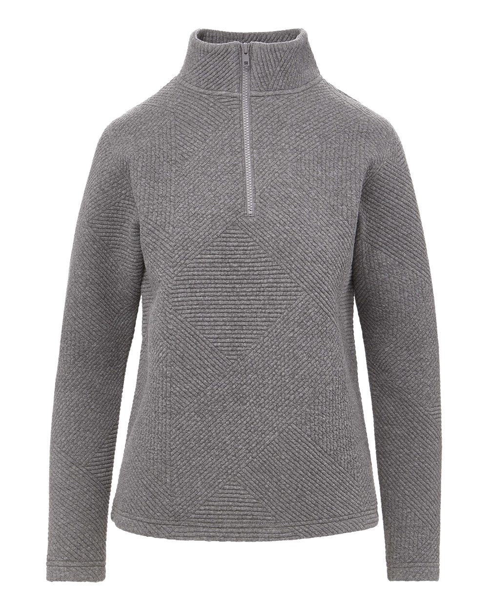 MV Sport Women's Zelda Zig Zag Quarter-Zip Pullover. W25145 - Graphite