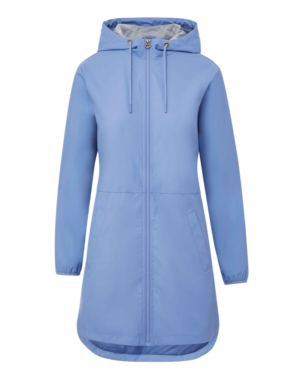 MV Sport Women's Vintage Hooded Rain Jacket. W193910 - Blue Iris
