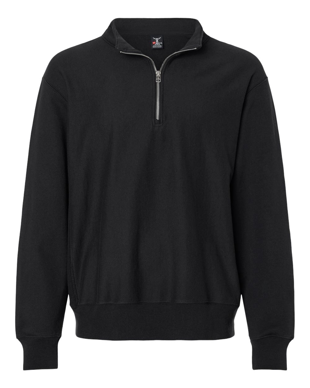 Hanes Unisex Beefy® Sweats Premium Heavyweight Quarter-Zip Sweatshirt. OG900 - Black
