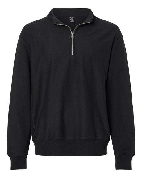 Hanes Unisex Beefy® Sweats Premium Heavyweight Quarter-Zip Sweatshirt. OG900 - Black