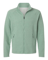 North End Men's Spirit Textured Full-Zip. NE727 - Sage Green Heather