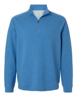 North End Men's Spirit Textured Quarter-Zip Pullover. NE725 - Light Nautical Blue Heather