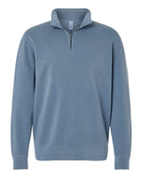 Independent Trading Co. Unisex Pigment-Dyed Quarter-Zip Pullover. PRM4600QZ - Pigment Slate Blue