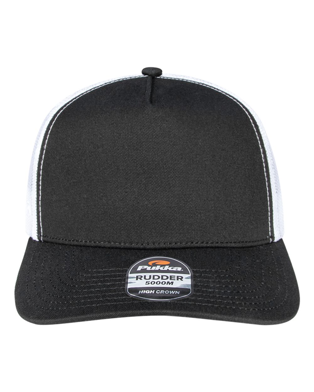 Pukka Rudder Five-Panel Cap. 5000M - Black/ White