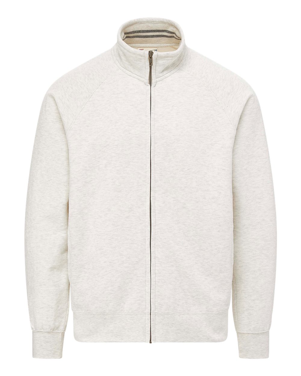 MV Sport Men's Vintage Fleece Track Jacket. 25157 - Oatmeal