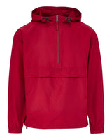 MV Sport Men's Pioneer Packable Wind Breaker Jacket. 25602 - Crimson