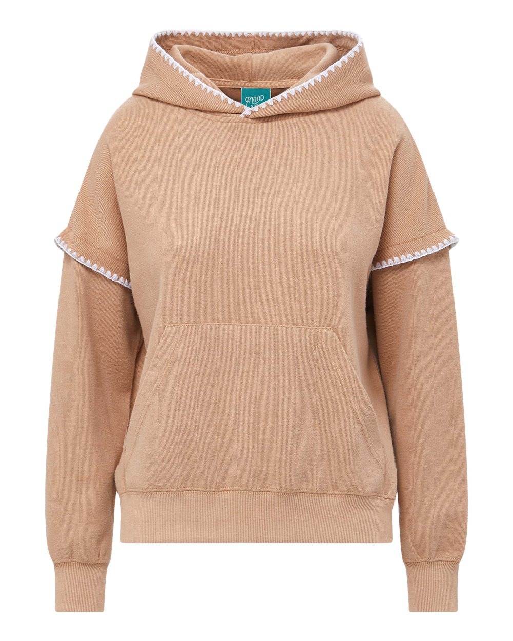MV Sport Women's Mood & Vibe™ Teegan Crafty Hooded Sweatshirt. W25115 - Praline