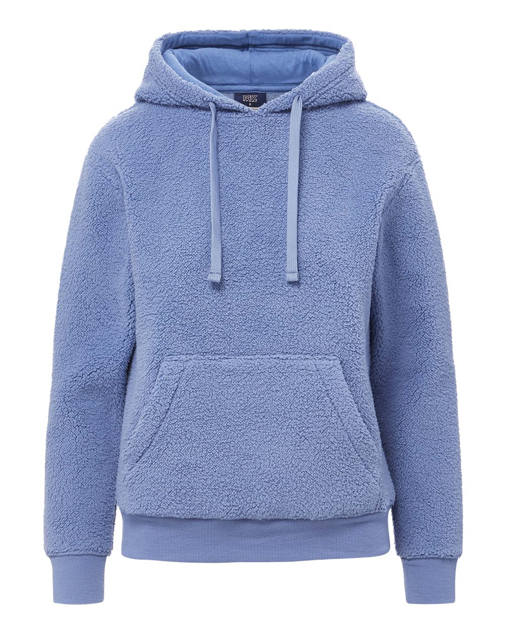 MV Sport Women's Starla Sherpa Hooded Pullover. W25122 - Blue Iris