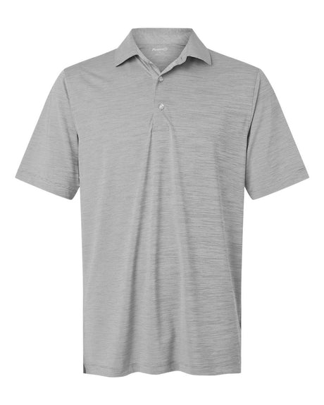 Paragon Men's Bohemian Striped Heather Performance Polo. 162 - Black Heather