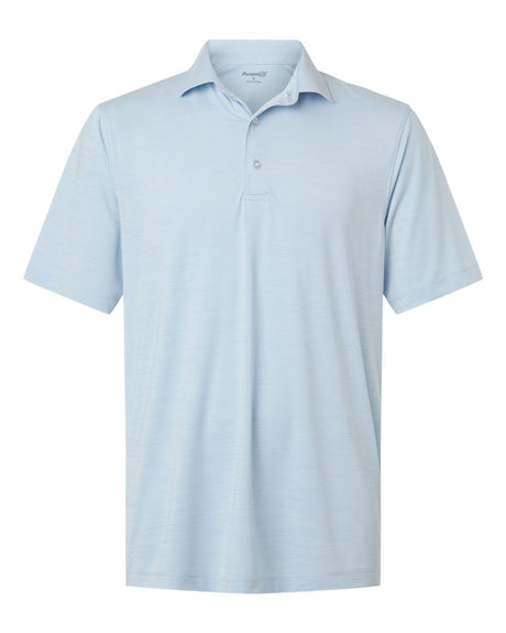 Paragon Men's Bohemian Striped Heather Performance Polo. 162 - Carolina Heather