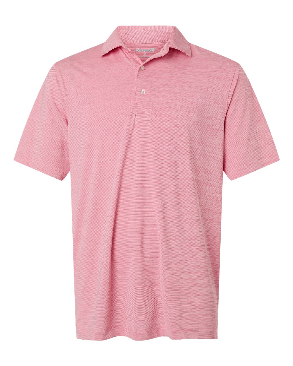 Paragon Men's Bohemian Striped Heather Performance Polo. 162 - Red Heather