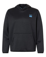 HUK Men's Coldfront+ Performance Hooded Sweatshirt. H130093 - Heather Black