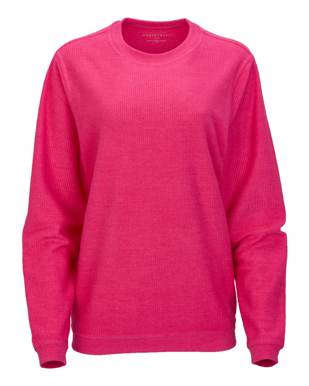 Boxercraft Unisex Corded Crewneck Sweatshirt. D02 - Cosmic Pink