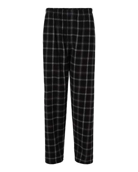 Boxercraft Men's Harley Flannel Pants. BM6624 - Varsity Black Oxford Plaid
