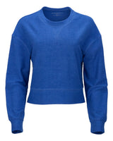 Boxercraft Women's Rib Knit Corded Boxy Crewneck Sweatshirt. BW5102 - Electric Royal