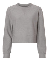 Boxercraft Women's Rib Knit Corded Boxy Crewneck Sweatshirt. BW5102 - Oxford