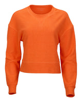 Boxercraft Women's Rib Knit Corded Boxy Crewneck Sweatshirt. BW5102 - Orange