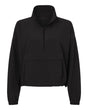 Boxercraft Women's Stretch Woven Quarter-Zip Pullover. BW5204 - Black