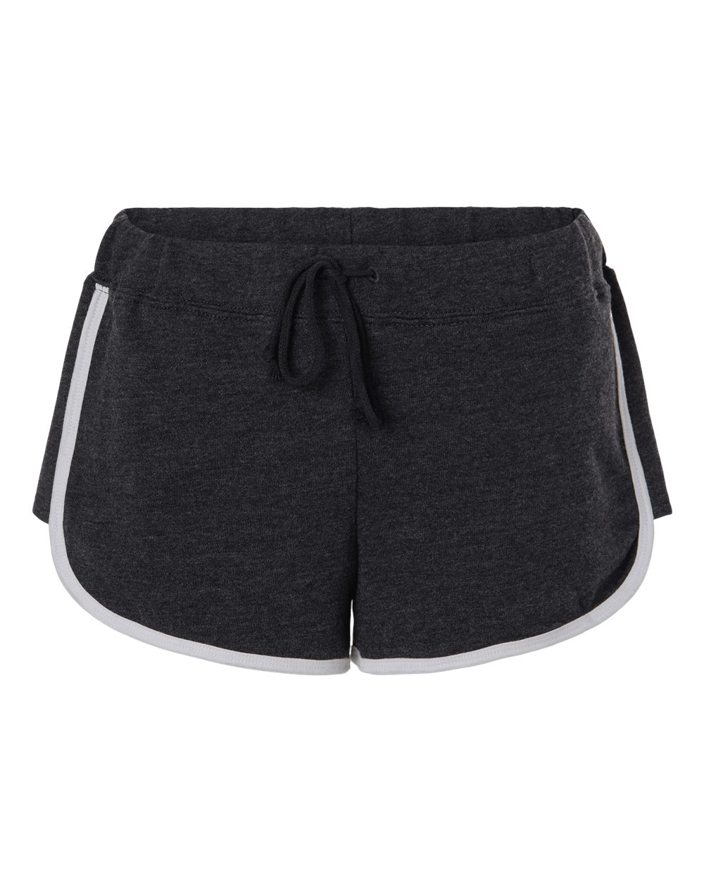 Boxercraft Women's French Terry Shorts. BW6402 - Charcoal Heather/ White