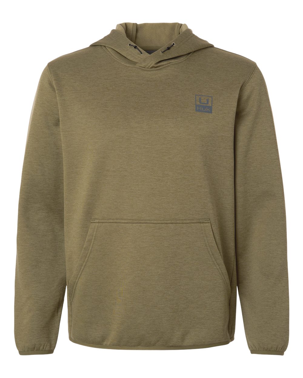 HUK Men's Coldfront+ Performance Hooded Sweatshirt. H130093 - Overland Heather