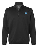 HUK Men's Coldfront+ Quarter-Zip Pullover. H130098 - Heather Black