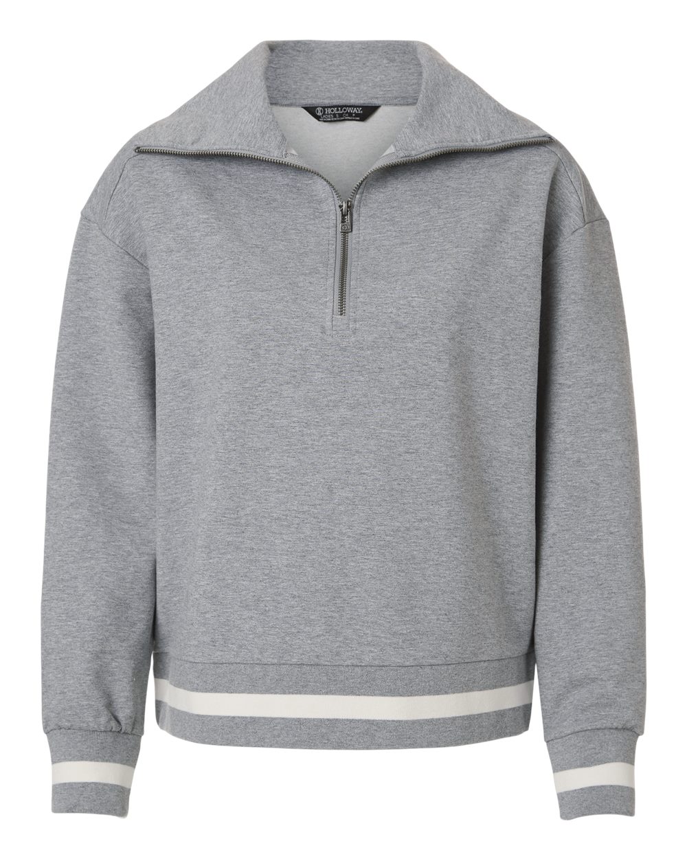 Holloway Women's Heritage Prep Quarter-Zip Pullover. 223782 - Athletic Heather/ Vanilla