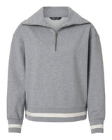 Holloway Women's Heritage Prep Quarter-Zip Pullover. 223782 - Athletic Heather/ Vanilla