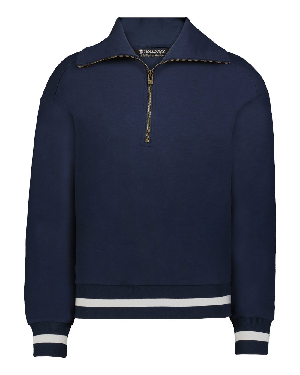Holloway Women's Heritage Prep Quarter-Zip Pullover. 223782 - Navy/ Vanilla