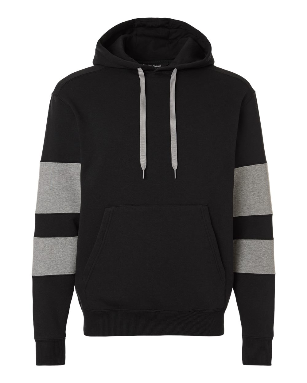 Holloway Unisex Jackson Way Hooded Sweatshirt. 229576 - Black/ Charcoal Heather
