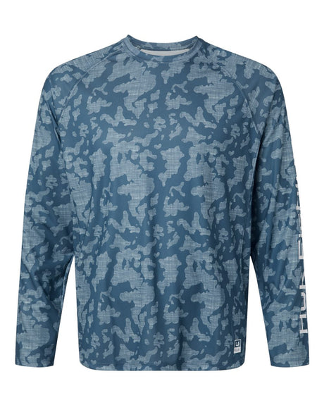 HUK Men's Lopro Running Lakes Long Sleeve T-Shirt. H12L0017 - Titanium Blue