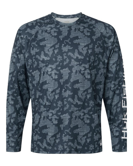 HUK Men's Lopro Running Lakes Long Sleeve T-Shirt. H12L0017 - Sargasso Sea