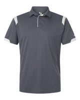 Badger Unisex On the Rise Polo. 3350 - Graphite/ White