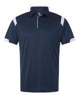 Badger Unisex On the Rise Polo. 3350 - Navy/ White