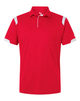 Badger Unisex On the Rise Polo. 3350 - Red/ White