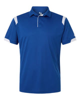 Badger Unisex On the Rise Polo. 3350 - Royal/ White