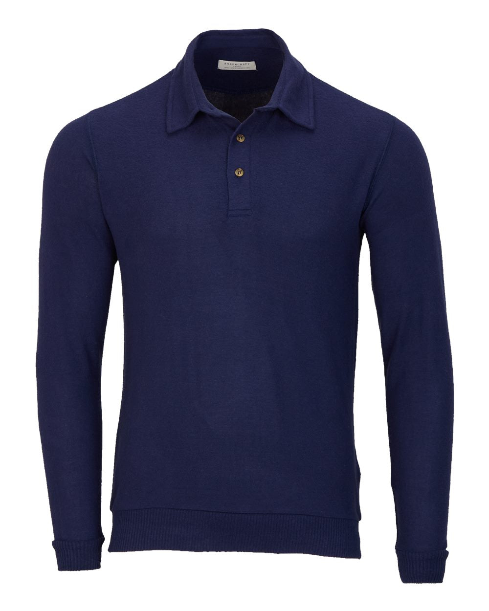 Boxercraft Men's Cuddle Sweater Polo. BM1101 - Navy