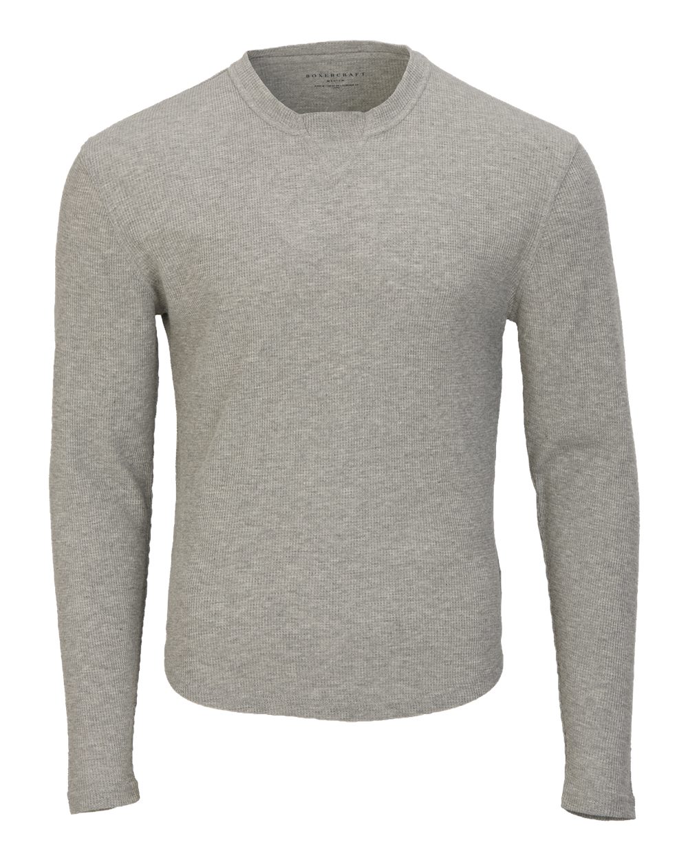 Boxercraft Men's Waffle Knit Long Sleeve T-Shirt. BM3103 - Oxford Heather