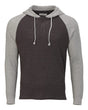 Boxercraft Unisex Waffle Knit Pullover Hooded Long Sleeve T-Shirt. BM3702 - Charcoal/ Oxford Heather