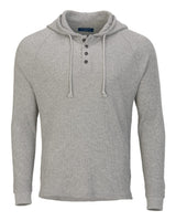 Boxercraft Unisex Waffle Knit Pullover Hooded Long Sleeve T-Shirt. BM3702 - Oxford Heather