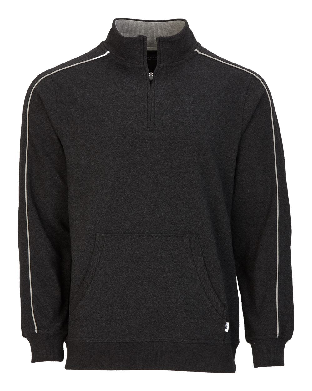 Boxercraft Men's French Terry Quarter-Zip Pullover. BM5204 - Charcoal Heather