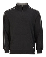 Boxercraft Men's French Terry Quarter-Zip Pullover. BM5204 - Charcoal Heather
