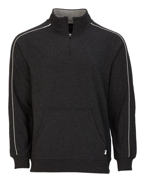 Boxercraft Men's French Terry Quarter-Zip Pullover. BM5204 - Charcoal Heather